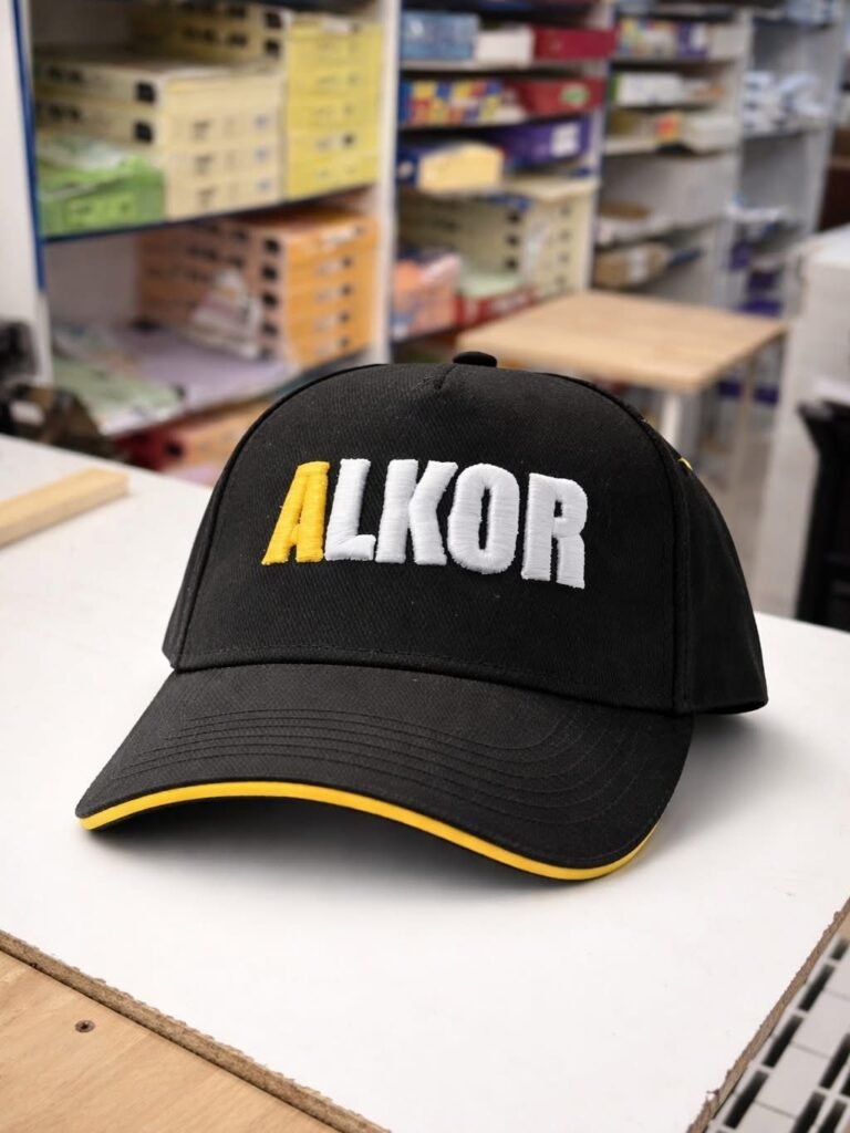 Casquette noire brodée